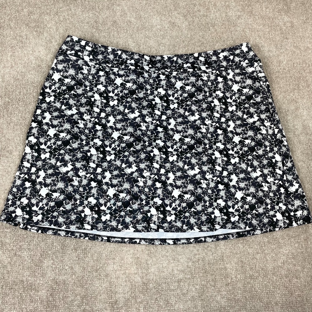 Tranquility By Colorado Clothing Athletic Skort Womens X-Large Black White Daisy